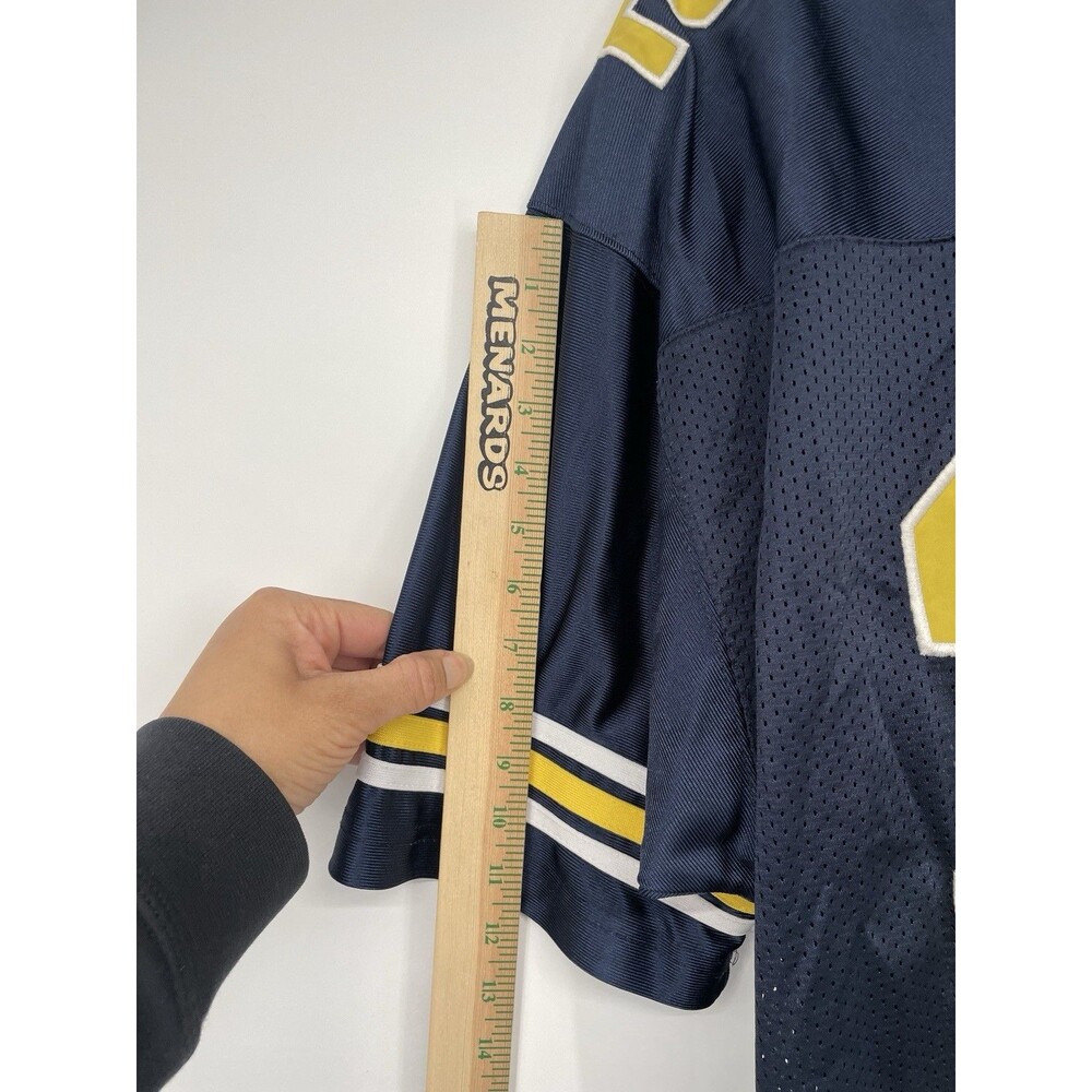 Vintage 90s Y2K Colosseum Univ of Michigan Wolverines Jersey #32 Blue Yellow - Picture 10 of 16